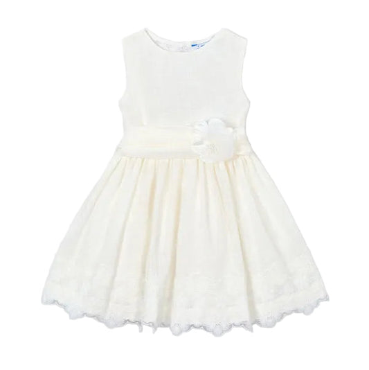 White Lace Back Dress