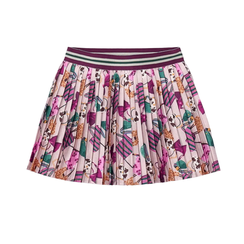 Girl Printed Pleated Skirt