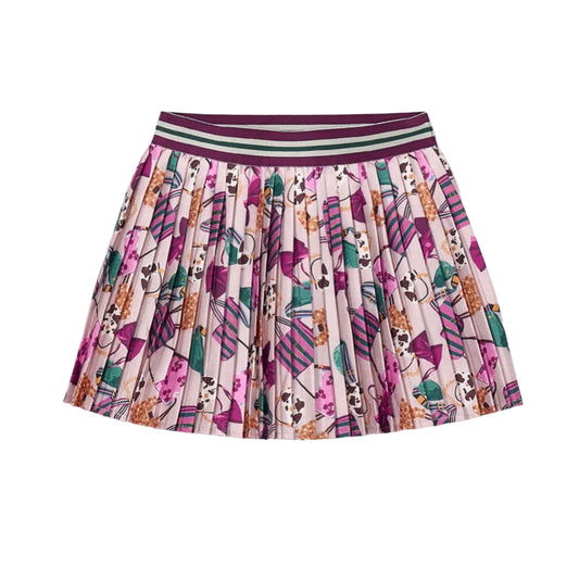 Girl Printed Pleated Skirt