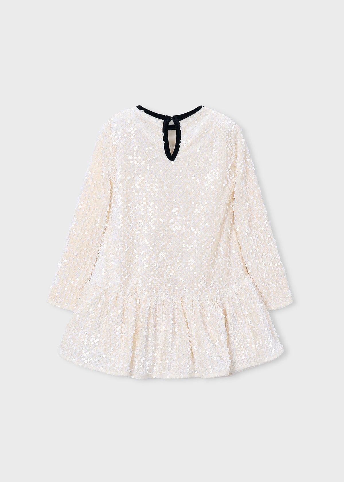 Girl Velvet Sequin Dress With Bow