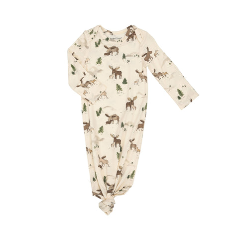 Moose Family Knotted Gown: Mocha