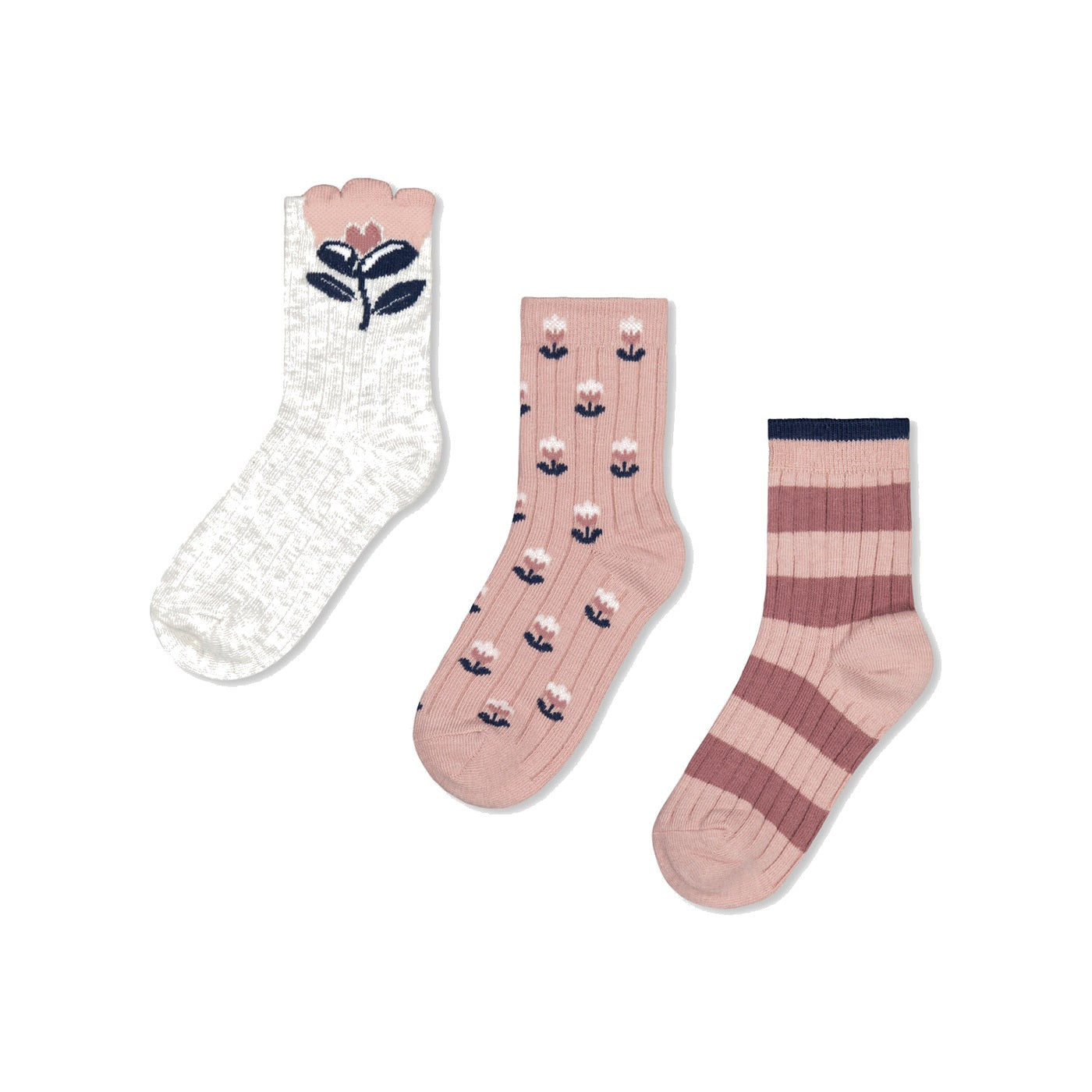 Girl 3-Pack Floral Socks
