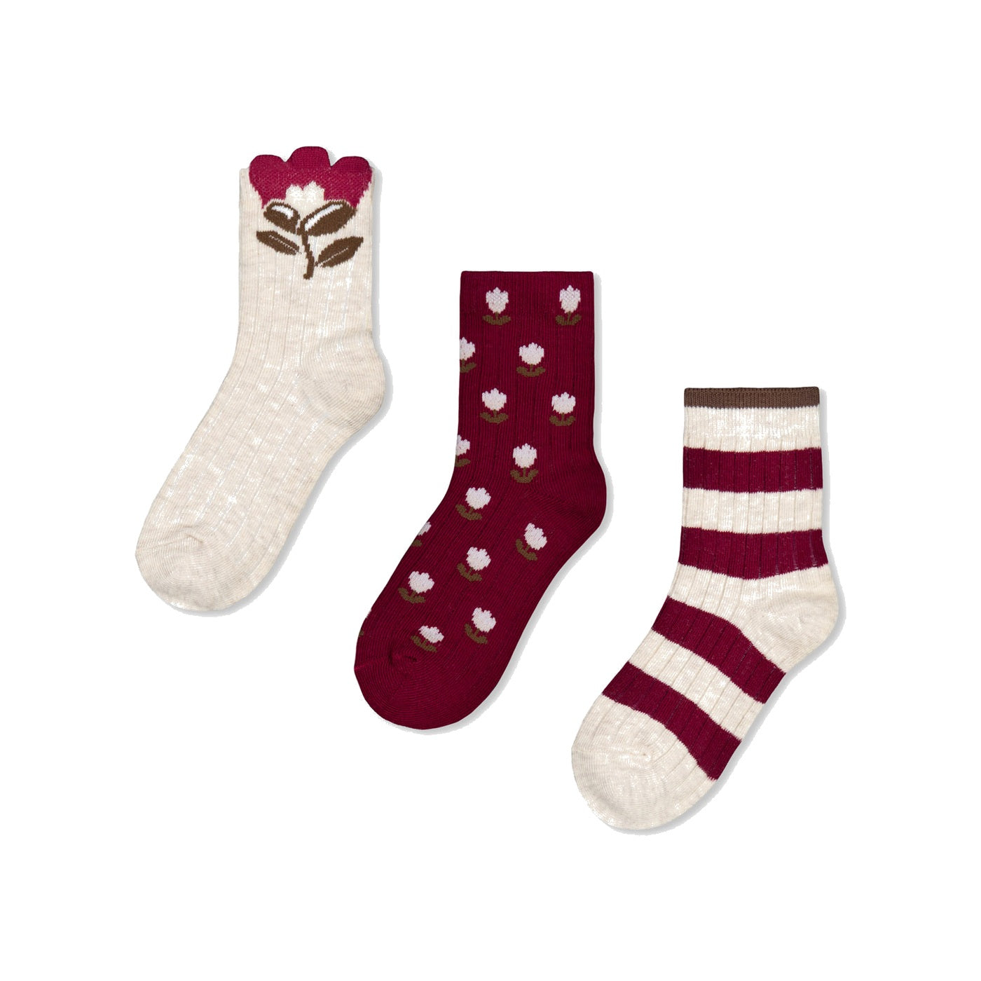 Girl 3-Pack Floral Socks