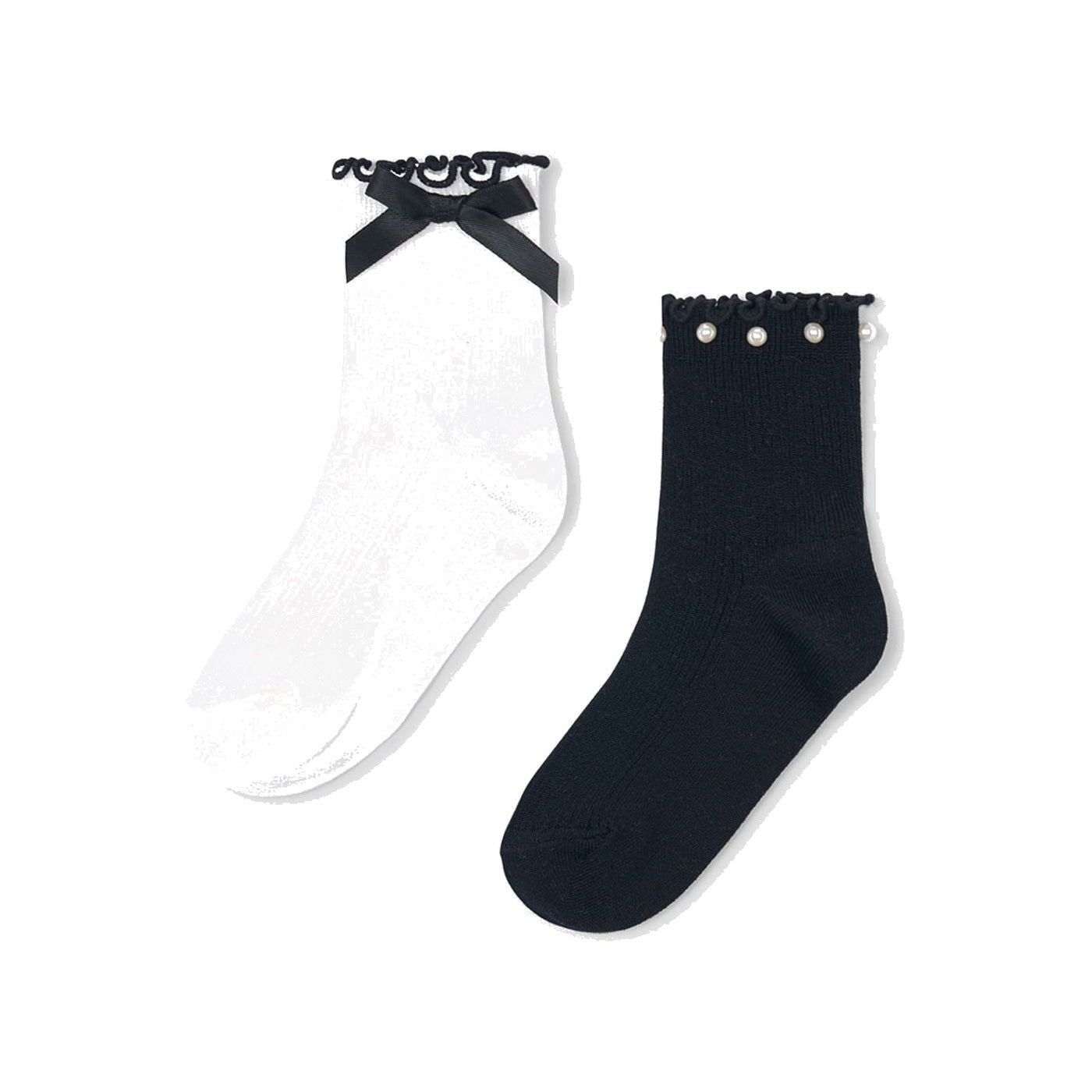 Girl 2-Pack Bow Socks