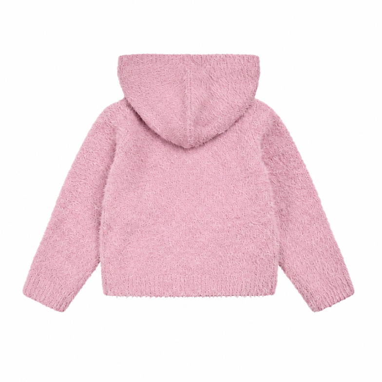 Light Purple Feather Yarn Hoodie