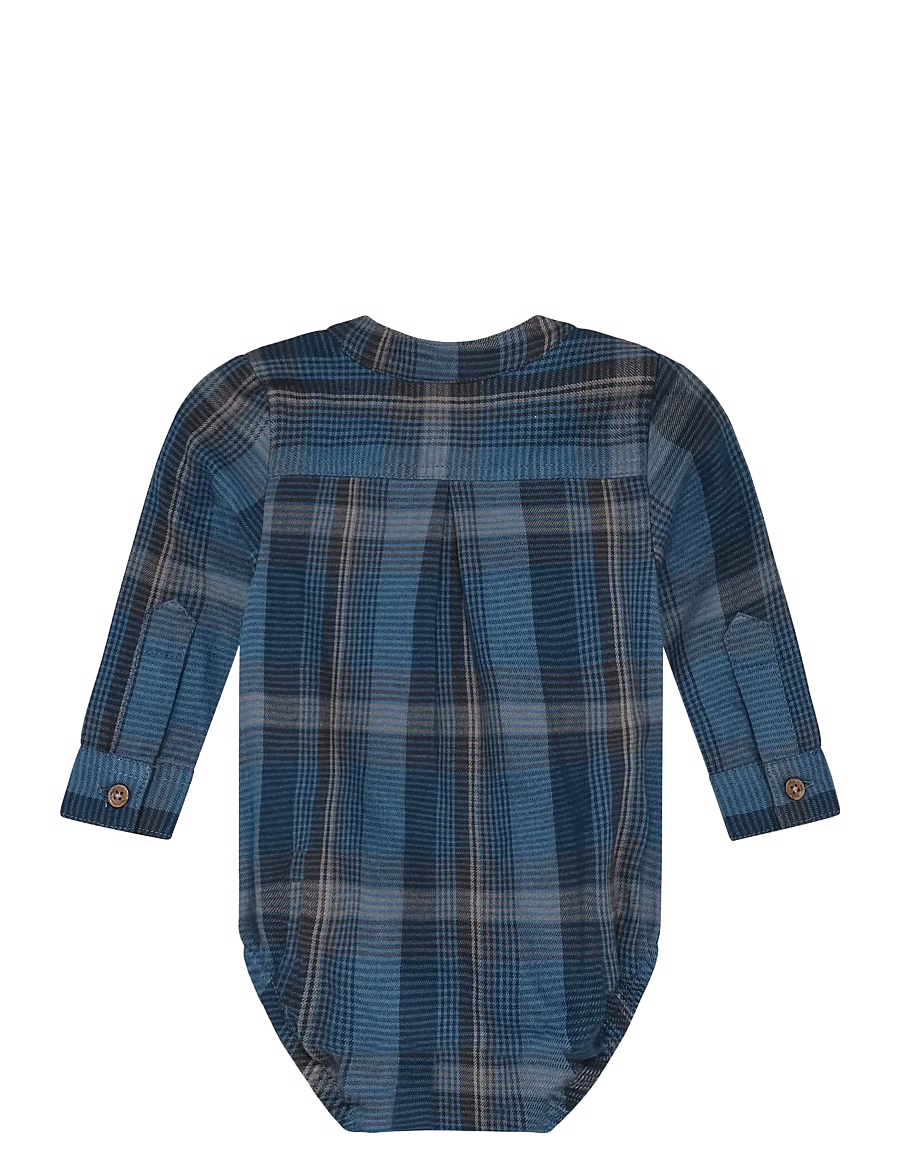 Midnight Navy Checkered Bodysuit