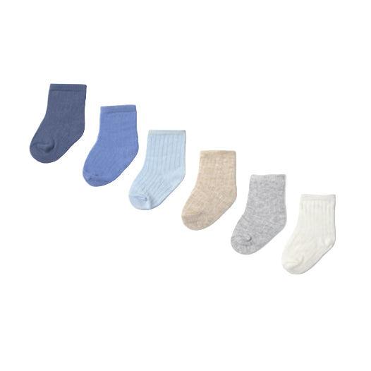 Newborn 6-Pack Socks Blues