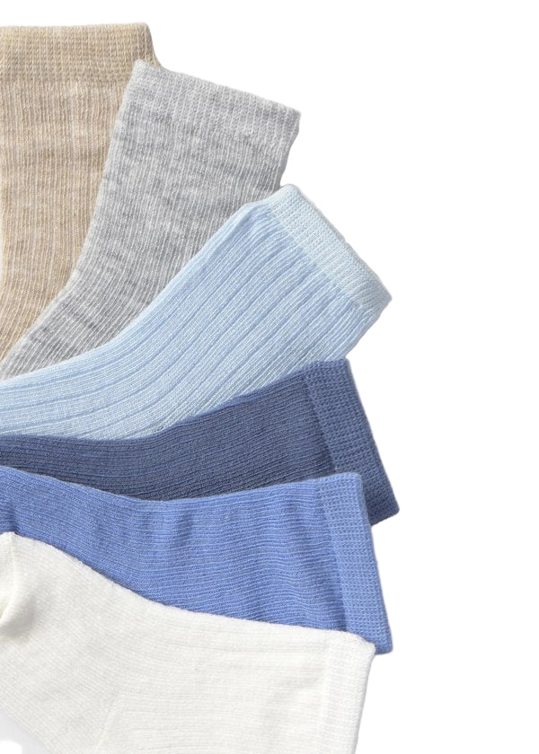 Newborn 6-Pack Socks Blues