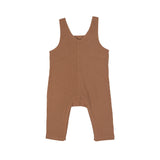 Brown Waffle Overalls: Peacan
