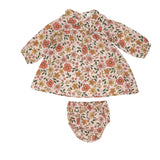 Poppies And Starflowers Peter Pan Collar Dress And Diaper Cover