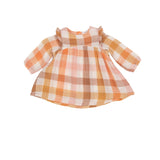 Harvest Plaid Ruffle Shoulder Dress And Legging: Plaid