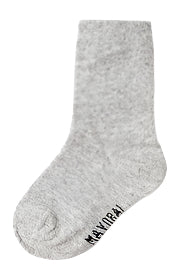 Cotton Crew Socks: Light Gray