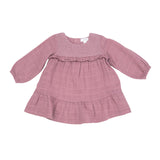 Fox Glove Solid Smocked Ruffle Dress And Rib Legging: Fox Flove