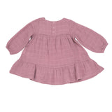 Fox Glove Solid Smocked Ruffle Dress And Rib Legging: Fox Flove