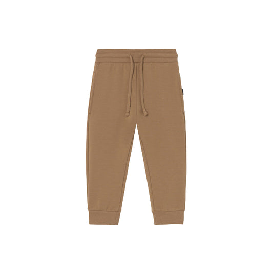 Caramel Basic cuffed fleece trousers