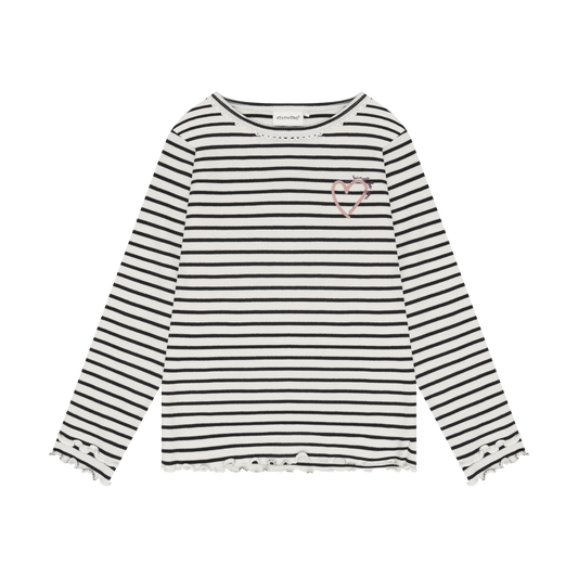 Tap Shoe Striped Rib Long Sleeve Tee