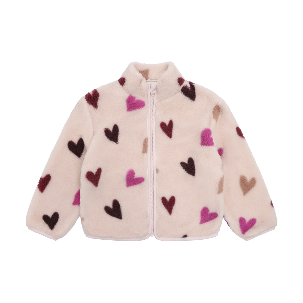 Hushed Violet Teddy Jacket AOP w. Lining