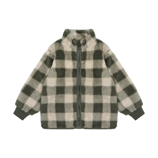 Beetle Checkered Teddy Jacket