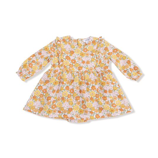 Sweet Amber Floral Ruffle L/S Bubble W/ Skirt