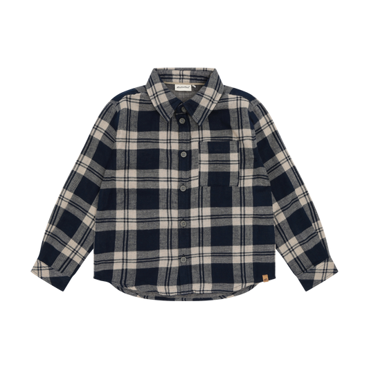 Dark Sapphire Checkered Long Sleeve Shirt