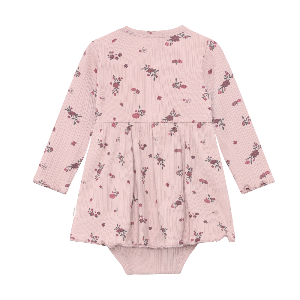 Fawn Flowers Long Sleeve Onesie Dress