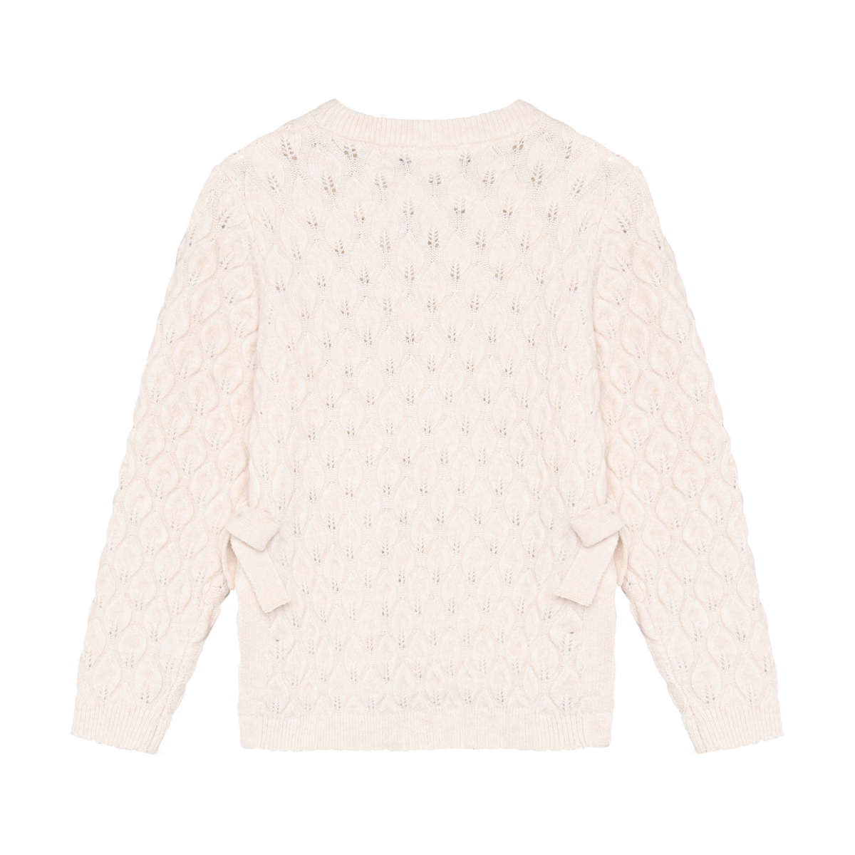 Eggnog Pointelle Knit Pullover Sweater