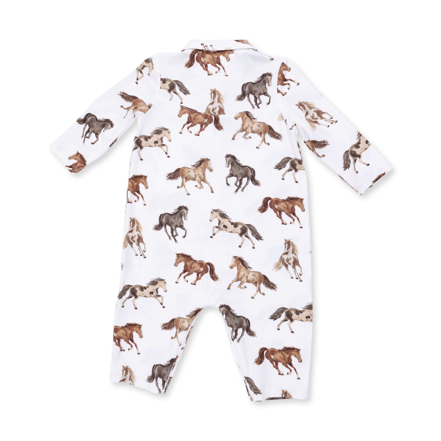 Wild Horses Long Sleeve Cowboy Romper