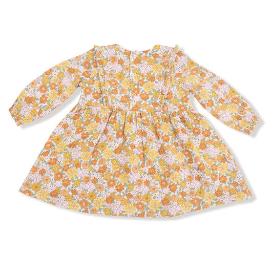 Sweet Amber Floral Ruffle Long Sleeve Dress