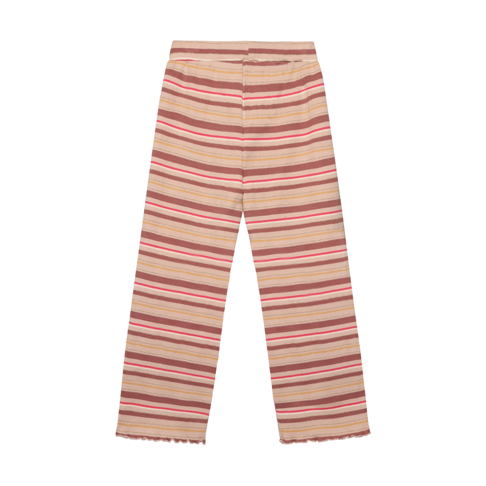 Cameo Rose Multistripe Wide Leg Rib Pants
