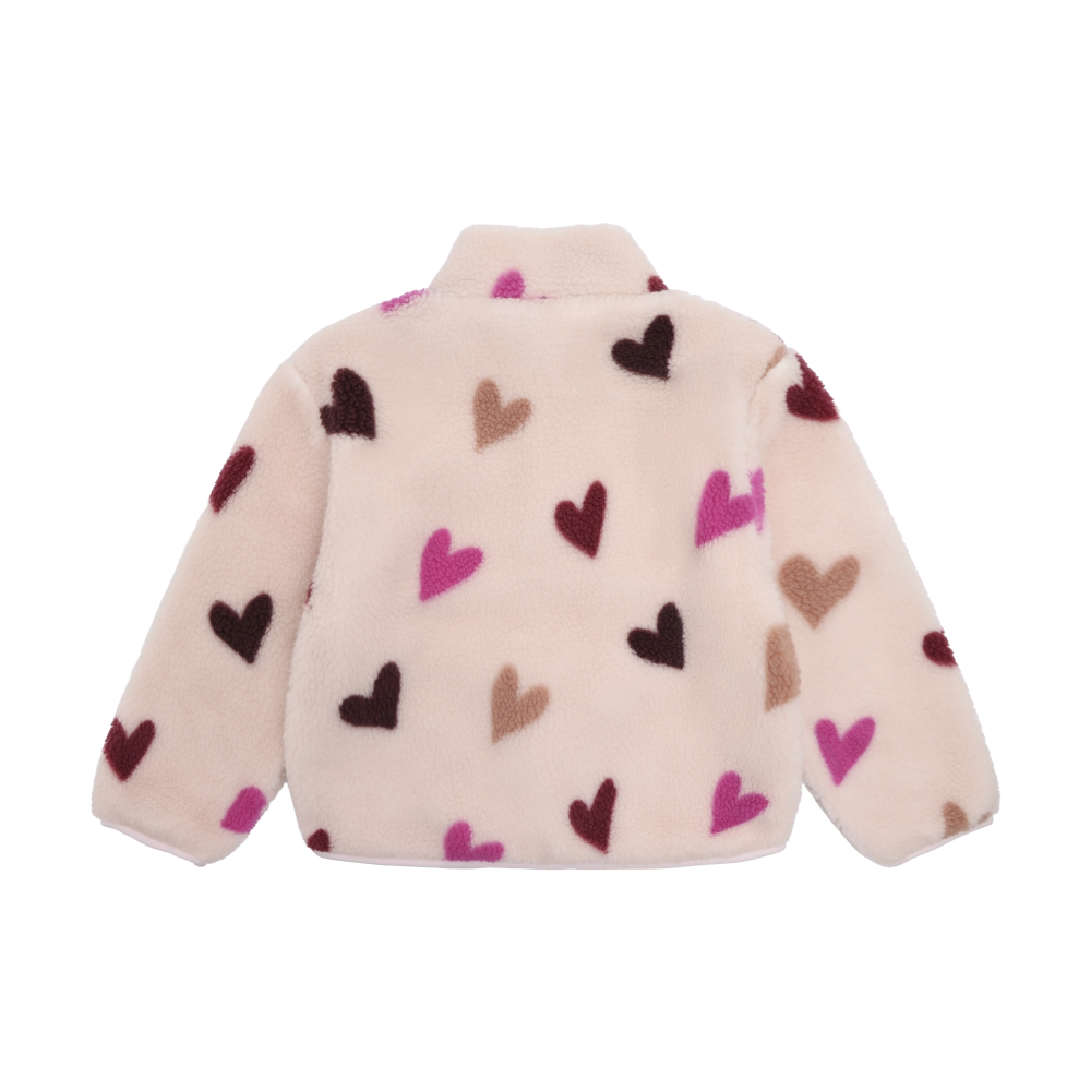 Hushed Violet Teddy Jacket AOP w. Lining