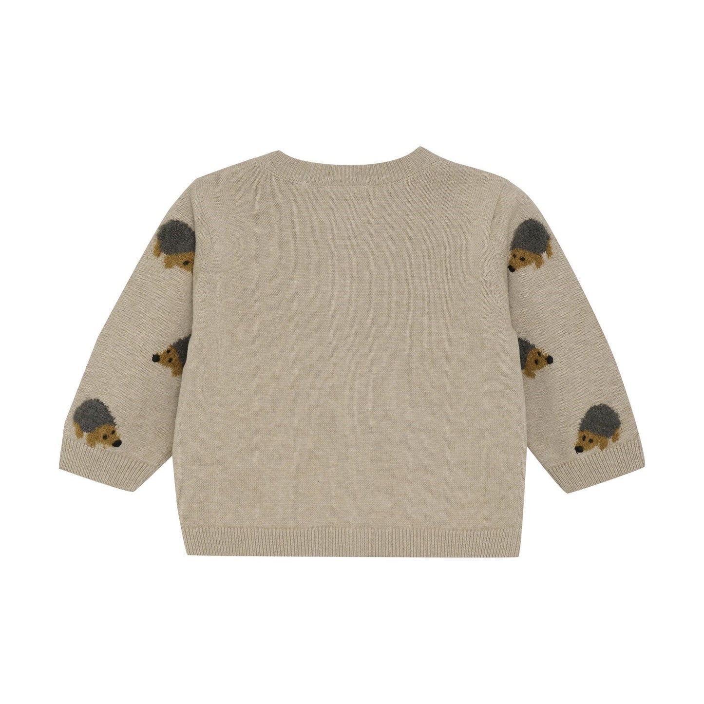 Beige Melange Hedgehog Knit Cardigan