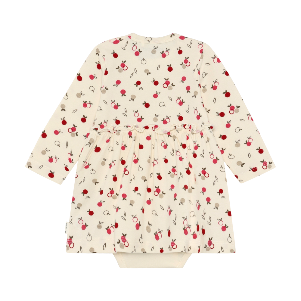 Seedpearl Long Sleeve Apple Onesie Dress