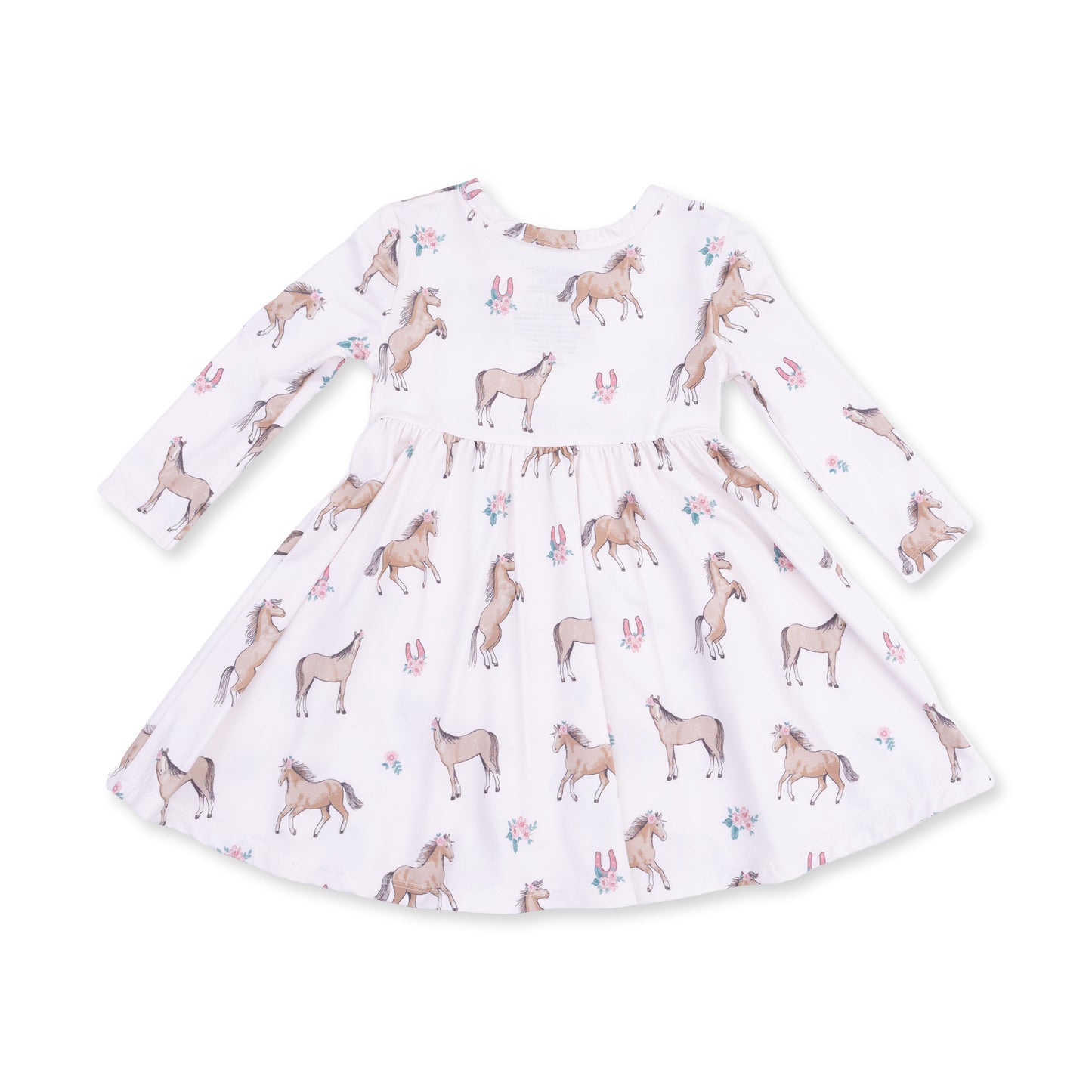 I Love Horses Twirly Long Sleeve Dress