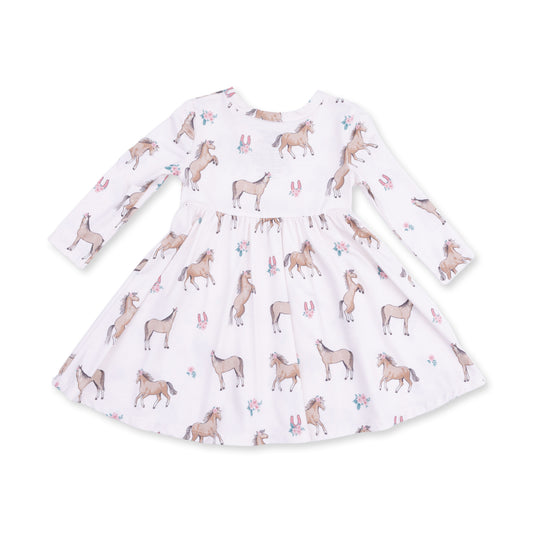 I Love Horses - Twirly Long Sleeve Dress