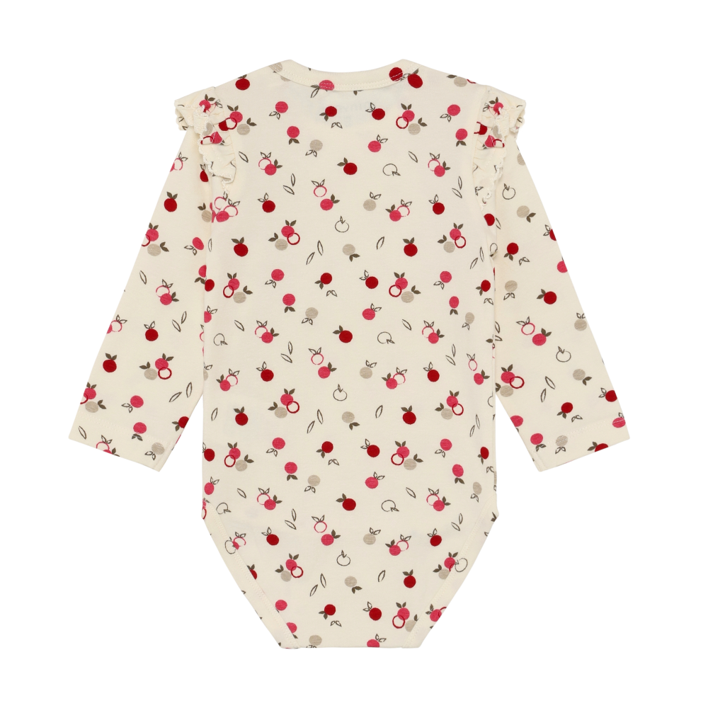 Seedpearl Long Sleeve Apple Onesie