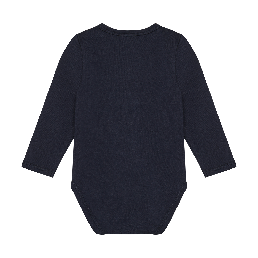 Dark Sapphire Tractor Long Sleeve Onesie