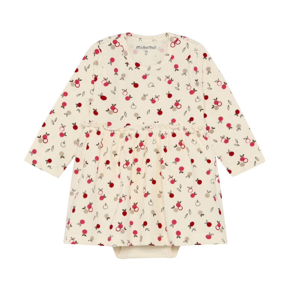 Seedpearl Long Sleeve Apple Onesie Dress