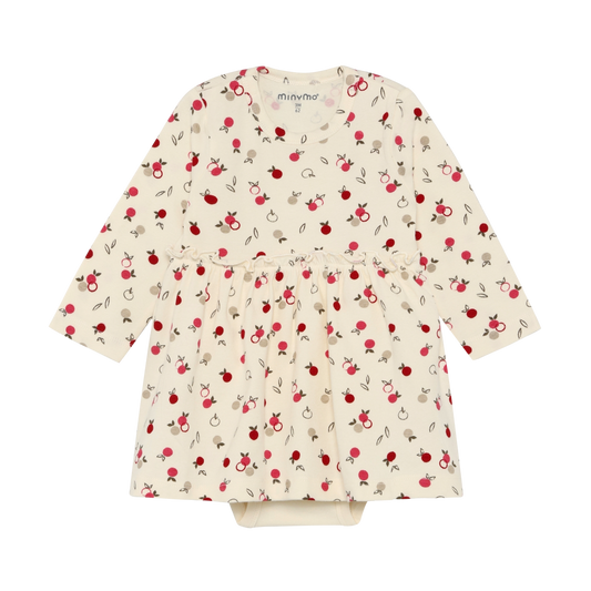 Seedpearl Long Sleeve Apple Onesie Dress