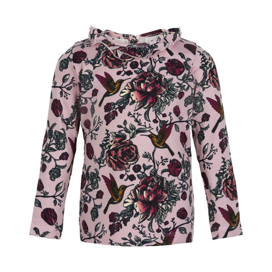 Violet Ice Floral Long Sleeve Ribbed Tee