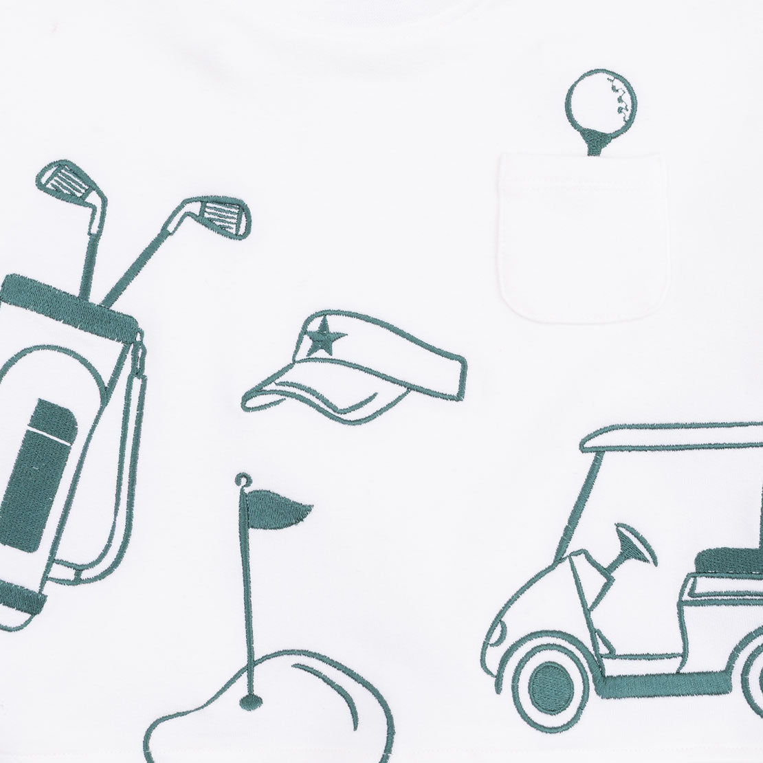 Golf Drop Sleeve Sweatshirt White