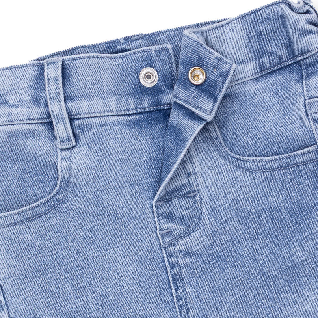 Boy Old School Blue Stretch Denim Adjustable Pants
