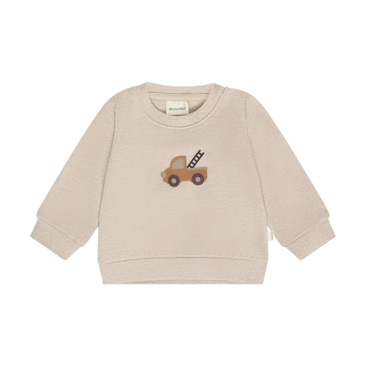 Beige Melange Sweatshirt LS