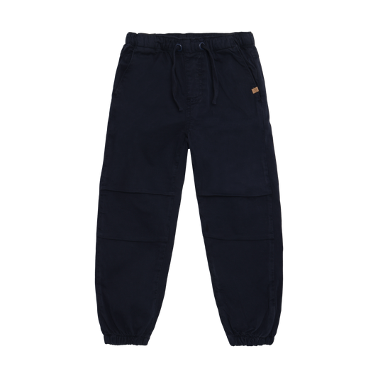 Dark Sapphire Twill Drawstring Pants