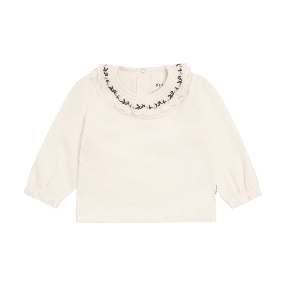 Seedpearl Ruffled Long Sleeve Shirt