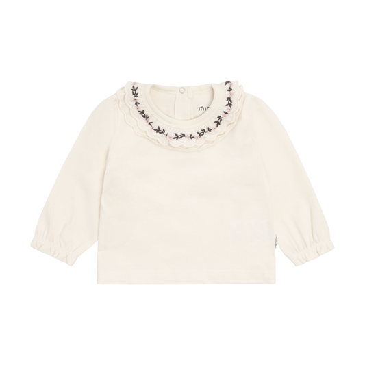 Seedpearl Ruffled Long Sleeve Shirt