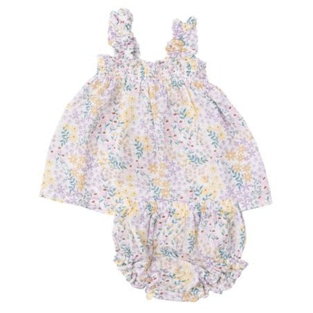 Spreading Joy Ruffly Strap Top And Bloomer Set