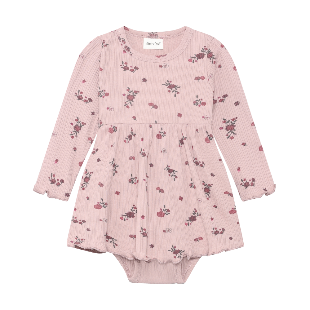 Fawn Flowers Long Sleeve Onesie Dress