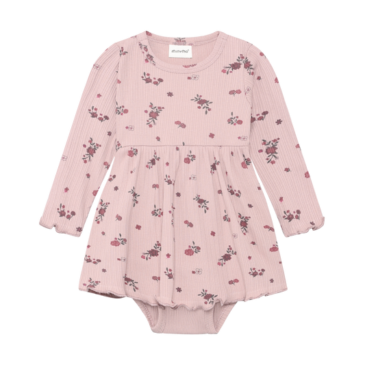 Fawn Flowers Long Sleeve Onesie Dress