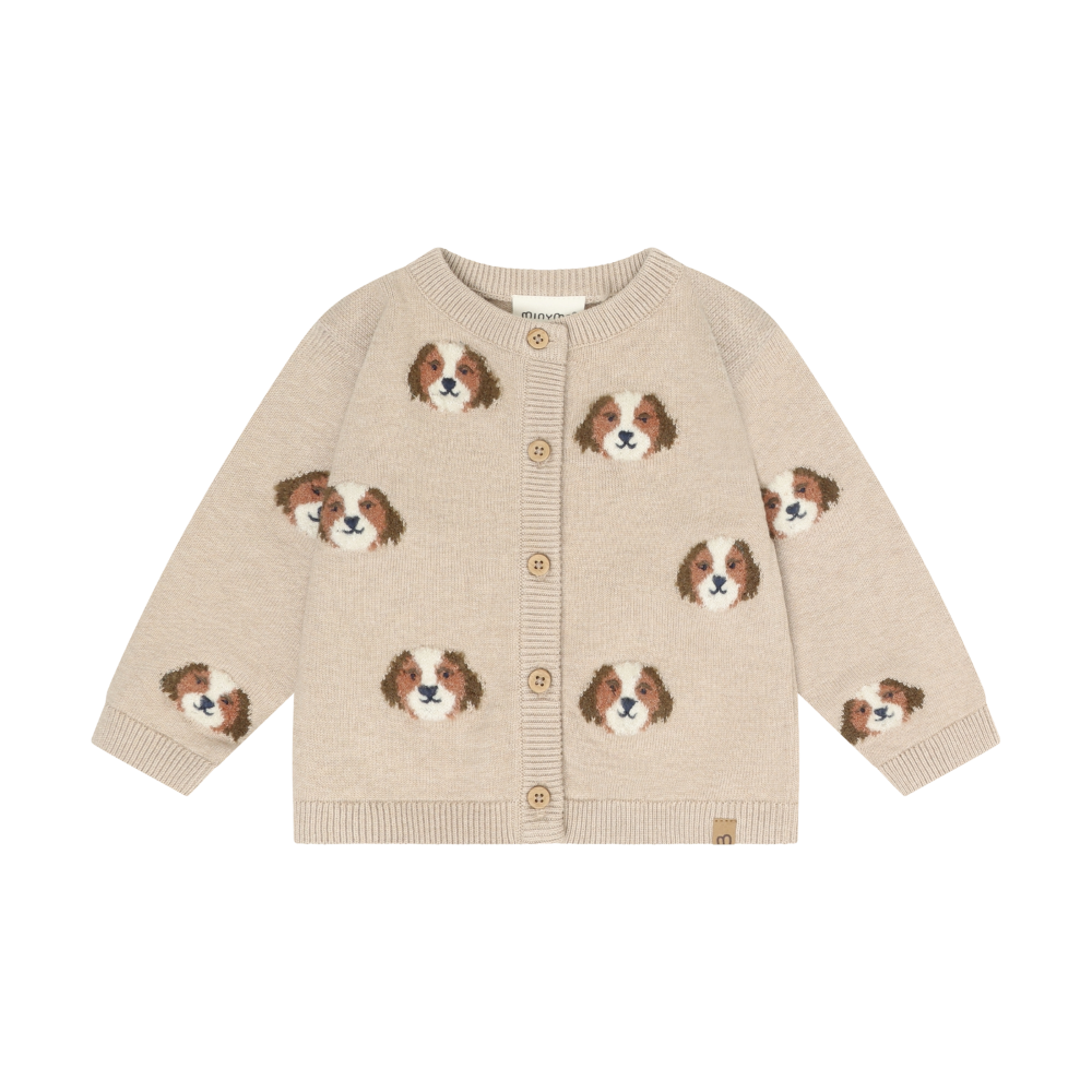 Beige Melange Bernard Puppies Knit Cardigan