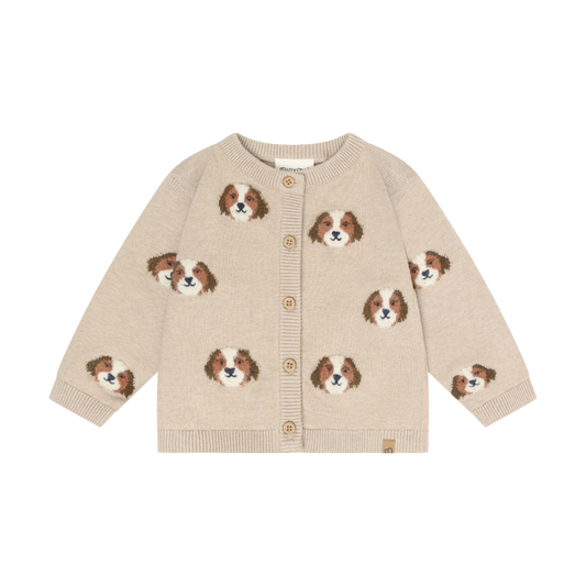 Beige Melange Bernard Puppies Knit Cardigan